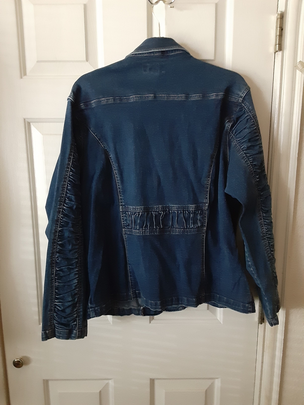 Baccini Blue Denim Button-Front Blazer Jacket - Picture 4 of 6